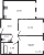Планировка двухкомнатной квартиры площадью 52.07 кв. м в новостройке ЖК "Мурино Space"