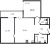 Планировка двухкомнатной квартиры площадью 65.05 кв. м в новостройке ЖК "Мурино Space"