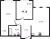 Планировка двухкомнатной квартиры площадью 54.18 кв. м в новостройке ЖК "Мурино Space"