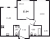 Планировка двухкомнатной квартиры площадью 53.94 кв. м в новостройке ЖК "Мурино Space"