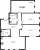 Планировка трехкомнатной квартиры площадью 71.04 кв. м в новостройке ЖК "Мурино Space"