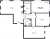 Планировка трехкомнатной квартиры площадью 73.43 кв. м в новостройке ЖК "Мурино Space"