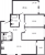 Планировка трехкомнатной квартиры площадью 78.91 кв. м в новостройке ЖК "Мурино Space"