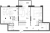 Планировка трехкомнатной квартиры площадью 59.85 кв. м в новостройке ЖК "Дом на Васильевском"