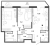 Планировка трехкомнатной квартиры площадью 73.53 кв. м в новостройке ЖК "Дом на Васильевском"