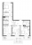 Планировка трехкомнатной квартиры площадью 78.93 кв. м в новостройке ЖК "Дом на Прилукской"