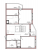 Планировка двухкомнатной квартиры площадью 60.2 кв. м в новостройке ЖК "Tre Kronor"