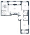 Планировка трехкомнатной квартиры площадью 94.61 кв. м в новостройке ЖК "Полис Приморский 2"