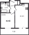 Планировка однокомнатной квартиры площадью 32.66 кв. м в новостройке ЖК "Pulse Premier"
