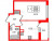 Планировка однокомнатной квартиры площадью 29.9 кв. м в новостройке ЖК "Pulse Premier"