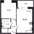 Планировка однокомнатной квартиры площадью 32.4 кв. м в новостройке ЖК "Pulse Premier"