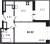 Планировка однокомнатной квартиры площадью 30.22 кв. м в новостройке ЖК "Pulse Premier"