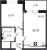 Планировка однокомнатной квартиры площадью 31.79 кв. м в новостройке ЖК "Pulse Premier"