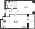 Планировка однокомнатной квартиры площадью 32.72 кв. м в новостройке ЖК "Pulse Premier"