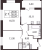 Планировка двухкомнатной квартиры площадью 50.32 кв. м в новостройке ЖК "Pulse Premier"