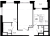 Планировка двухкомнатной квартиры площадью 51.48 кв. м в новостройке ЖК "Pulse Premier"