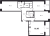 Планировка трехкомнатной квартиры площадью 81.85 кв. м в новостройке ЖК "Pulse Premier"