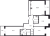 Планировка трехкомнатной квартиры площадью 84.57 кв. м в новостройке ЖК "Pulse Premier"