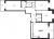 Планировка трехкомнатной квартиры площадью 83.27 кв. м в новостройке ЖК "Pulse Premier"