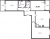 Планировка трехкомнатной квартиры площадью 76.47 кв. м в новостройке ЖК "Pulse Premier"
