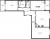 Планировка трехкомнатной квартиры площадью 76.68 кв. м в новостройке ЖК "Pulse Premier"