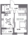 Планировка однокомнатной квартиры площадью 38.25 кв. м в новостройке ЖК "Аквилон Leaves"