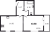 Планировка однокомнатной квартиры площадью 40.88 кв. м в новостройке ЖК "Аквилон Leaves"