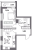 Планировка однокомнатной квартиры площадью 40.22 кв. м в новостройке ЖК "Аквилон Leaves"