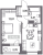 Планировка однокомнатной квартиры площадью 40.13 кв. м в новостройке ЖК "Аквилон Leaves"