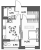Планировка однокомнатной квартиры площадью 38.25 кв. м в новостройке ЖК "Аквилон Leaves"