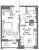 Планировка однокомнатной квартиры площадью 40.3 кв. м в новостройке ЖК "Аквилон Leaves"