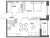 Планировка однокомнатной квартиры площадью 40.58 кв. м в новостройке ЖК "Аквилон Leaves"