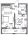 Планировка однокомнатной квартиры площадью 38.53 кв. м в новостройке ЖК "Аквилон Leaves"