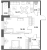 Планировка двухкомнатной квартиры площадью 62.69 кв. м в новостройке ЖК "Аквилон Leaves"