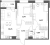Планировка двухкомнатной квартиры площадью 62.25 кв. м в новостройке ЖК "Аквилон Leaves"