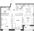 Планировка двухкомнатной квартиры площадью 61.05 кв. м в новостройке ЖК "Аквилон Leaves"