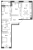 Планировка трехкомнатной квартиры площадью 80.93 кв. м в новостройке ЖК "Аквилон Leaves"