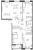 Планировка трехкомнатной квартиры площадью 102.16 кв. м в новостройке ЖК "Аквилон Leaves"