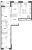 Планировка трехкомнатной квартиры площадью 79.12 кв. м в новостройке ЖК "Аквилон Leaves"
