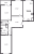 Планировка трехкомнатной квартиры площадью 79.01 кв. м в новостройке ЖК "Аквилон Leaves"
