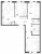 Планировка трехкомнатной квартиры площадью 68.8 кв. м в новостройке ЖК "Монография"