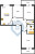 Планировка трехкомнатной квартиры площадью 71.3 кв. м в новостройке ЖК "Монография"