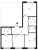 Планировка трехкомнатной квартиры площадью 69.6 кв. м в новостройке ЖК "Монография"