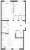 Планировка двухкомнатной квартиры площадью 73.4 кв. м в новостройке ЖК "DOMINO Premium"