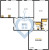Планировка трехкомнатной квартиры площадью 102.1 кв. м в новостройке ЖК "DOMINO Premium"