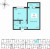 Планировка однокомнатной квартиры площадью 34.83 кв. м в новостройке ЖК "Расцветай в Янино"