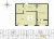 Планировка однокомнатной квартиры площадью 45.13 кв. м в новостройке ЖК "Расцветай в Янино"