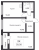 Планировка двухкомнатной квартиры площадью 59.08 кв. м в новостройке ЖК "Расцветай в Янино"