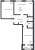 Планировка двухкомнатной квартиры площадью 76.85 кв. м в новостройке ЖК "Расцветай в Янино"