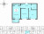 Планировка двухкомнатной квартиры площадью 52.63 кв. м в новостройке ЖК "Расцветай в Янино"